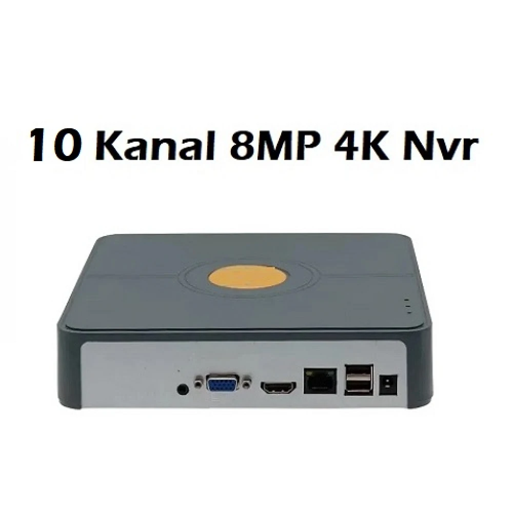 10 Kanal 8MP 4K H.265 NVR Ip Kayıt Cihazı