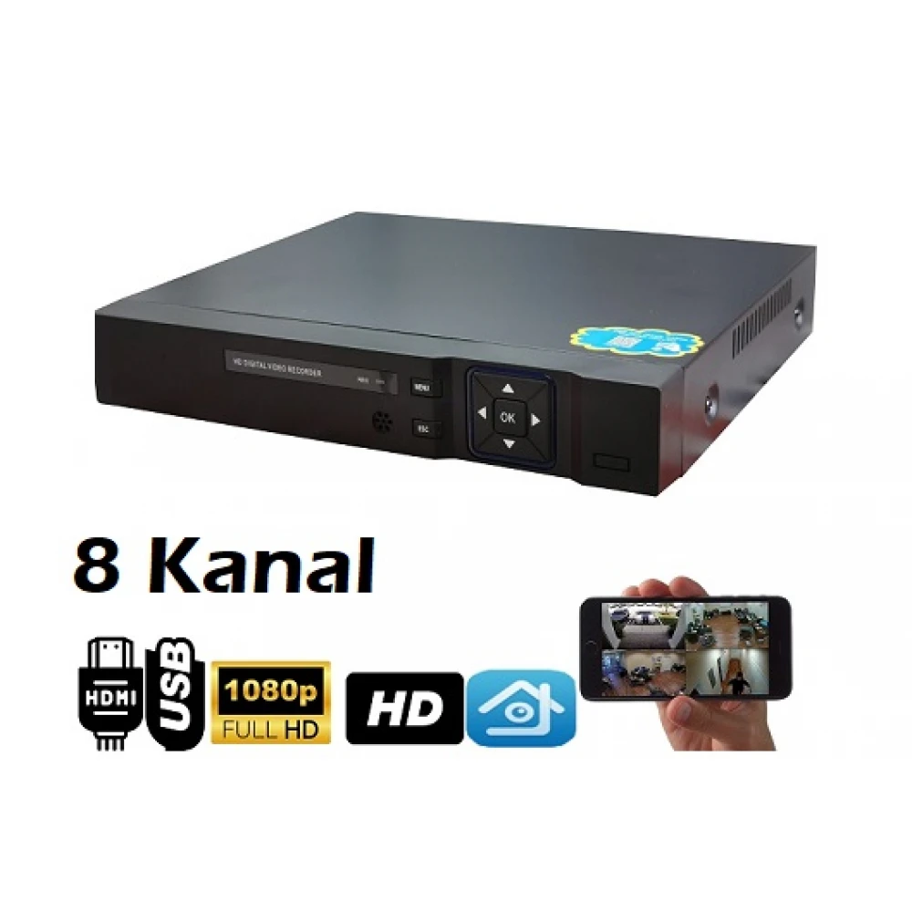 8 Kanal AHD h265 Kayıt Cihazı XMEYE